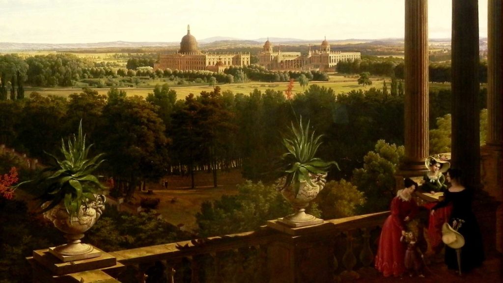 August Wilhelm Julius Ahlborn malte das Neue Palais im Jahr 1826