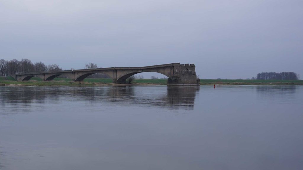 Oderbrücke Fürstenberg gesprengt Brücke Oder