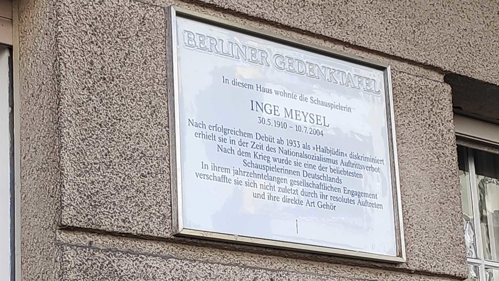 Inge Meysel Schöneberg Berlin Heylstraße 29