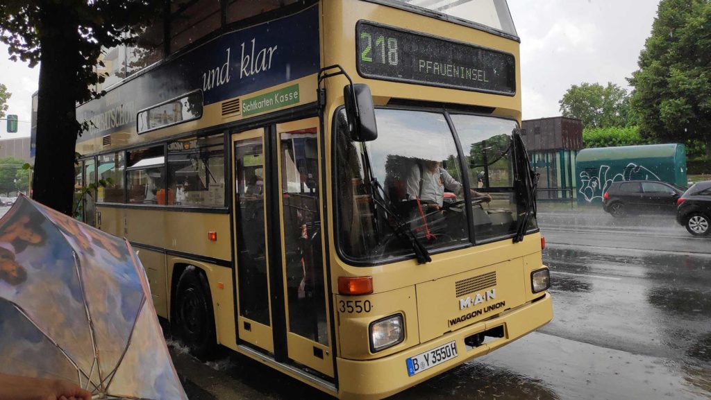 Autobus Traditionsbus BVG 218 Pfaueninsel Berlin