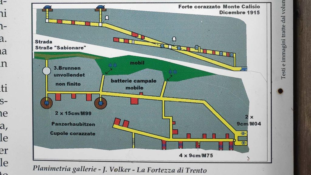 Monte Calisio war mit Panzerkuppeln bestückt.